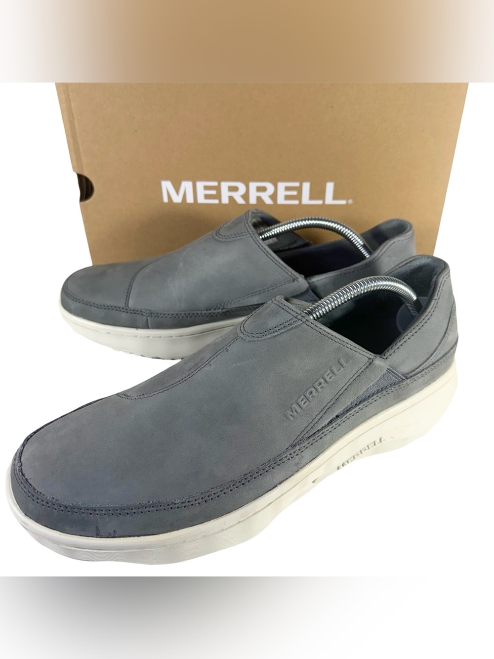 Merrell Men’s Silvo Moc Shoes Size 10 US NIB Storm Gray